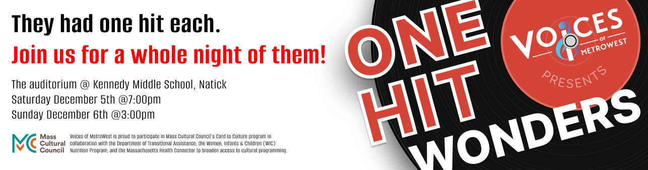 Voices of MetroWest Presents One Hit Wonders